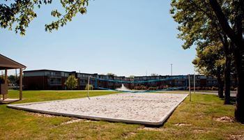 Sand volleyball court